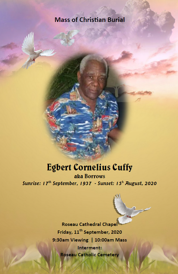 Mass of Christian Burial of Egbert Borrows Cuffy, 11 September 2020